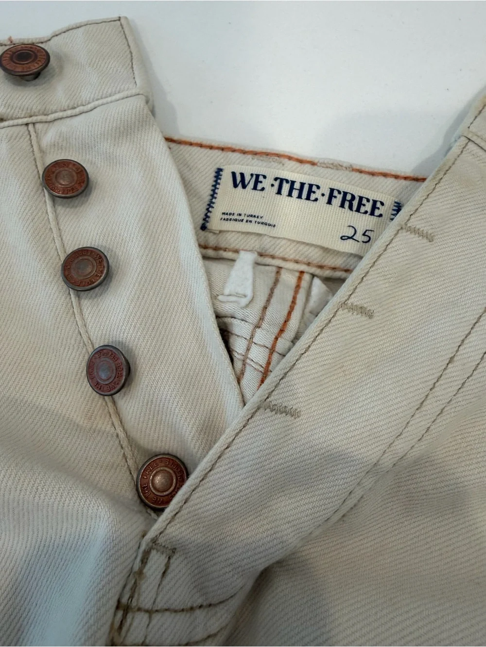 We The Free Cream Lucky You Mid Rise Barrel - Picture 5 of 8